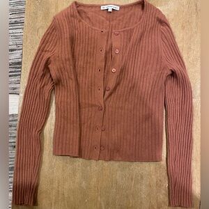 The Cashmere Project 100% cashmere cardigan-tank set in rose/salmon